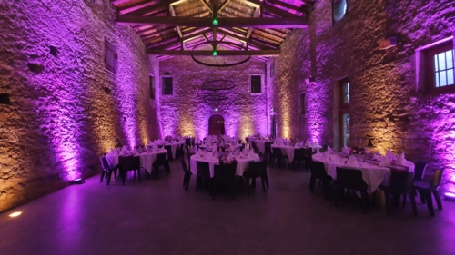 Mariage avec option éclairage décoratif au Chateau de la Gallée